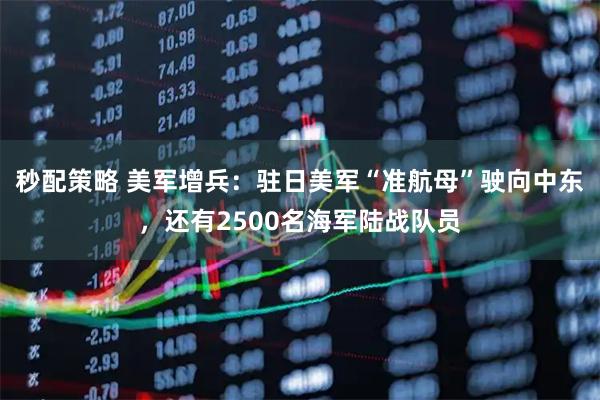 秒配策略 美军增兵：驻日美军“准航母”驶向中东，还有2500名海军陆战队员